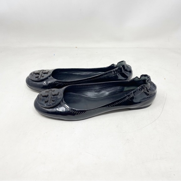 Tory Burch Reva Black Patent Leather Ballet Flats Women's Size 9.5 - Picture 3 of 6
